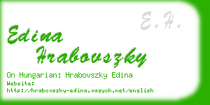 edina hrabovszky business card